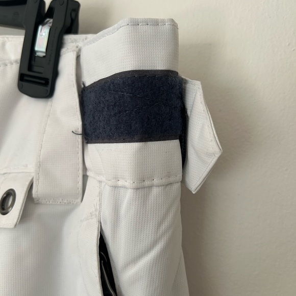 Women's White Snow Pants with Navy blue detail - Picture 5 of 15